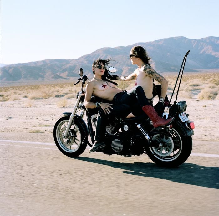 Girls on a motorcycle in Antalya