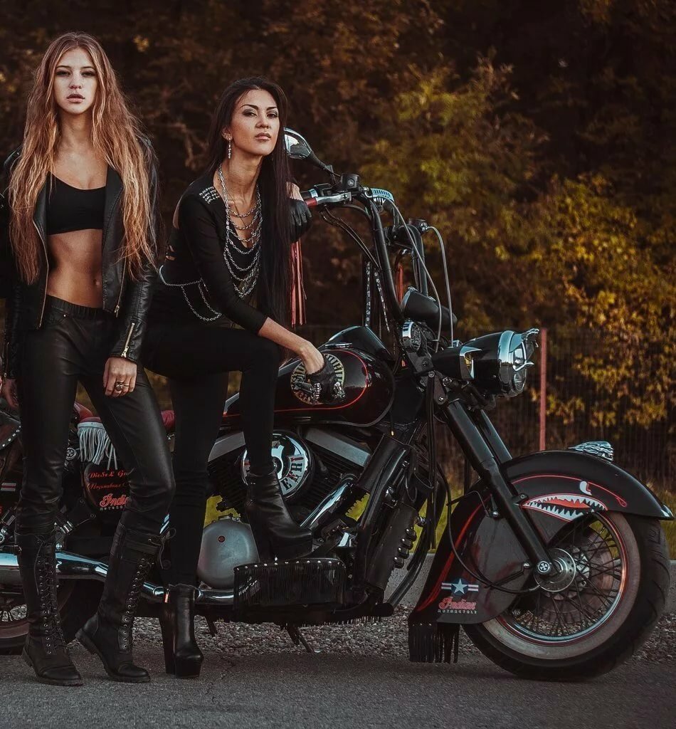 Beautiful girls and bikes in Antalya